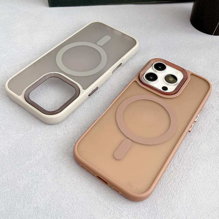 Funda híbrida TPU y PC con Marco de Lente de Diamante para iPhone 13 Pro Magsafe (Blanca)