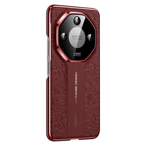 Funda de Cuero para Honor X50 con Diseño de Dragón en la Nube (Rojo)