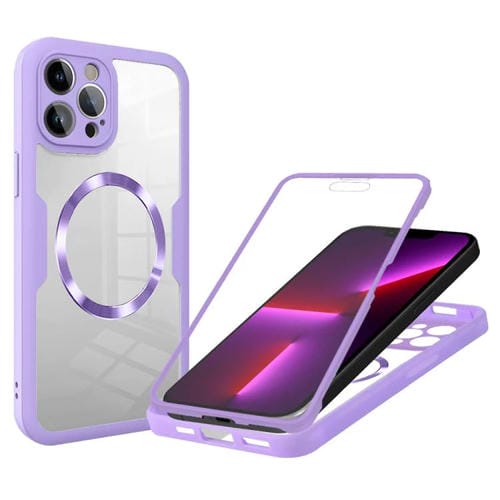 Funda para Teléfono Magsafe iPhone 13 Pro Textura de Cd (Morado)