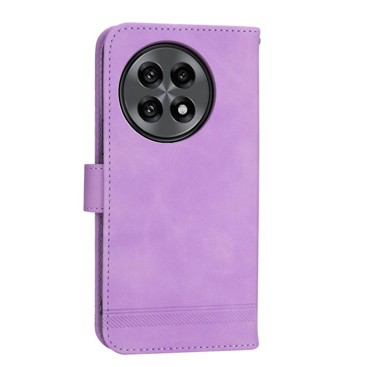 Funda Híbrida de Cuero Pu y TPU Dierfeng Dream Line para OnePlus 13R / Ace 5 / Ace 5 Pro (Morada)