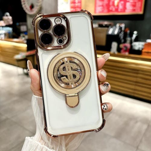 Estuche para Teléfono Magsafe iPhone 13 Pro Soporte Película Lente (Dorado del Desierto)