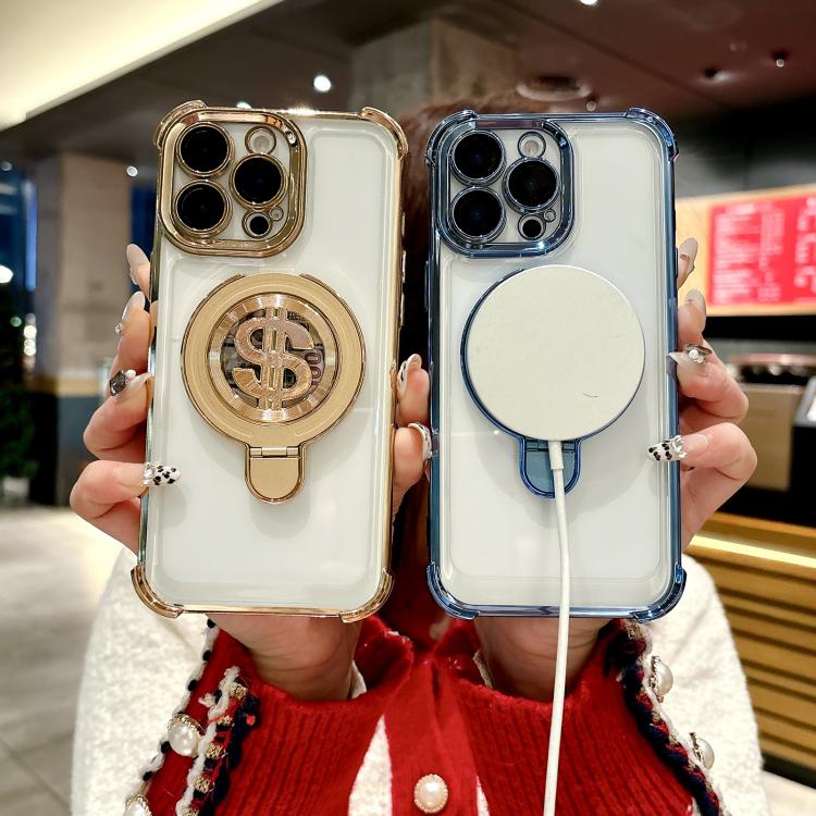 Estuche para Teléfono con Soporte Magsafe para iPhone 11 Pro con Película para Lente (Rosa)