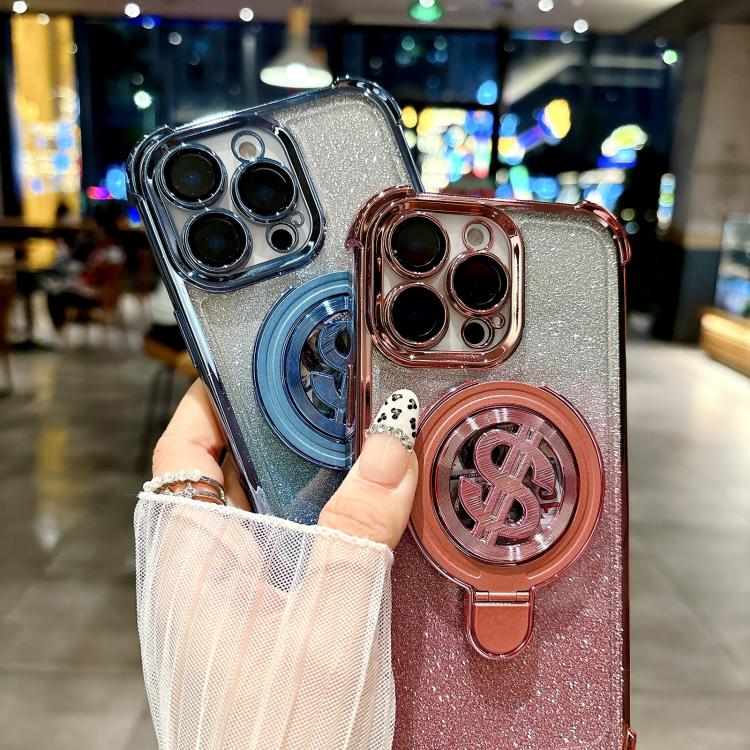 Funda para Teléfono con Soporte Magsafe y Película Lente iPhone 14 (Morado)