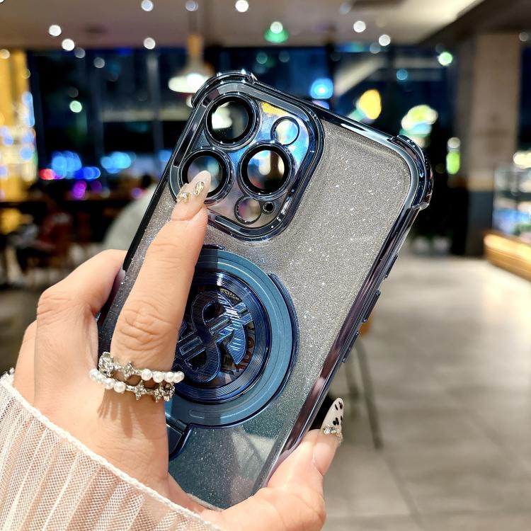 Funda para Teléfono con Soporte Magsafe y Película Lente iPhone 14 (Morado)