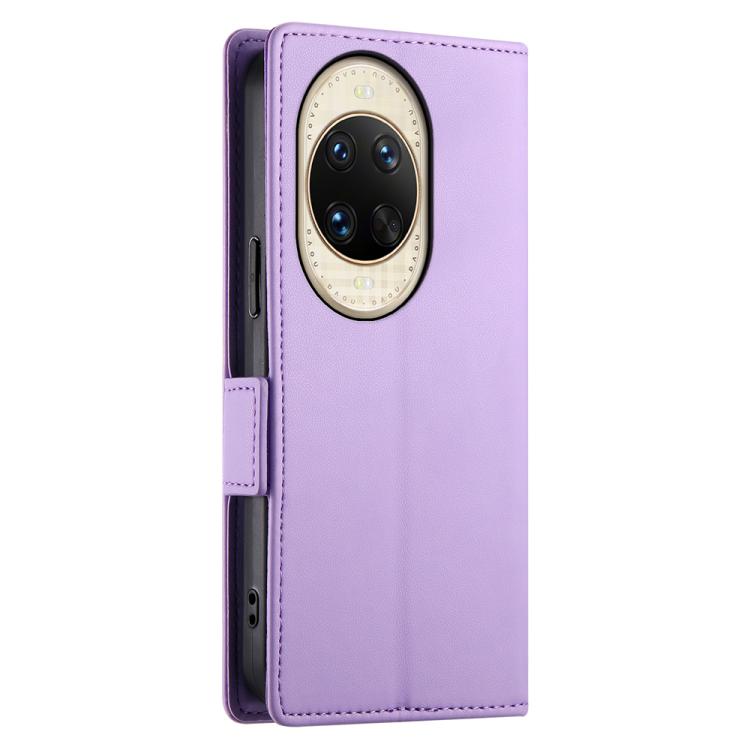 Funda de cuero esmerilado magnético con hebilla lateral para Huawei Nova 14 Ultra (morado)