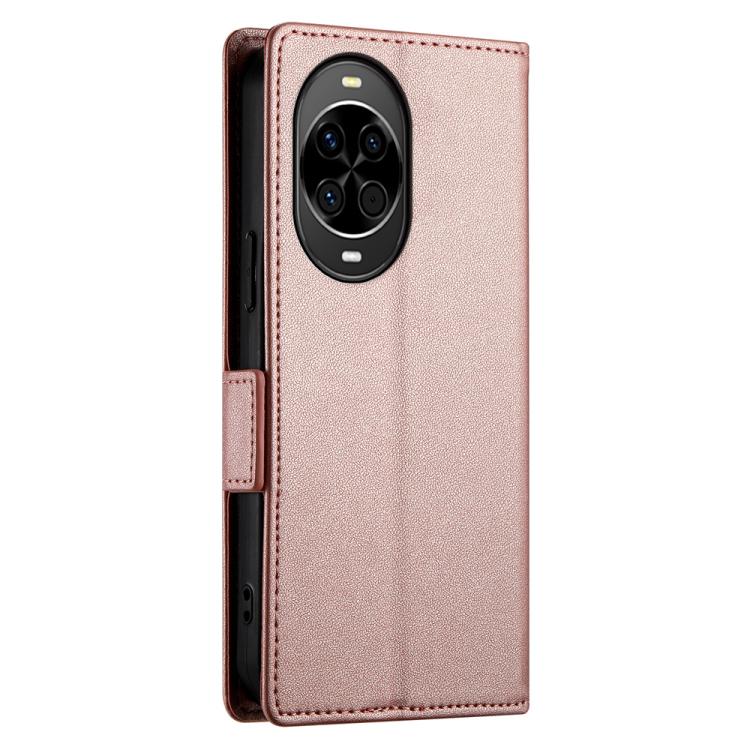 Funda magnética de cuero esmerilado con hebilla lateral para Huawei Nova 14 (oro rosa)