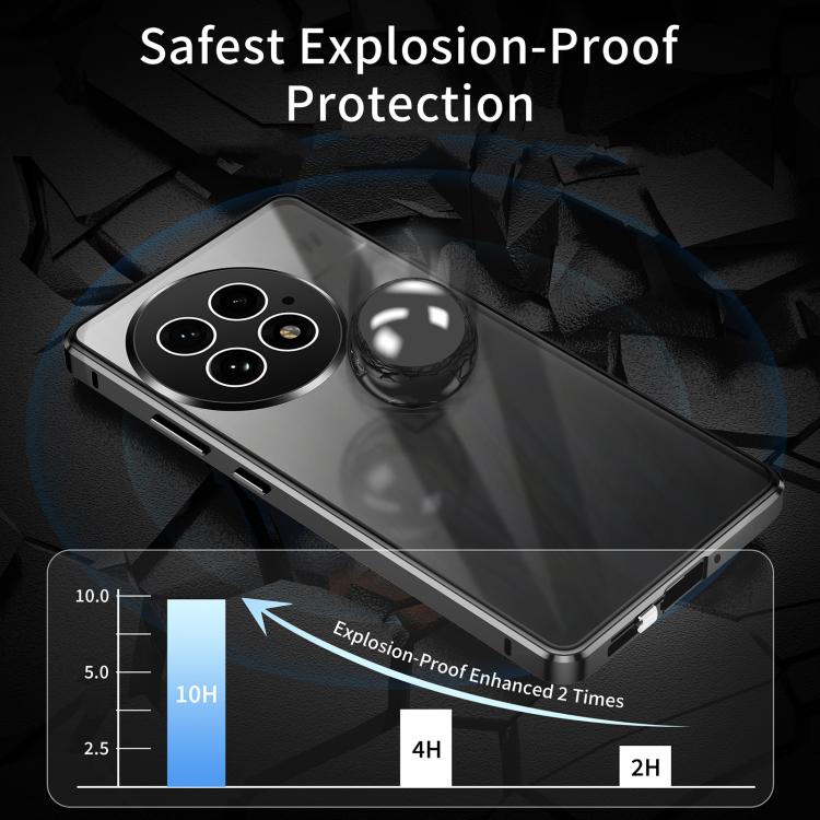 Funda de Vidrio Templado HD Magnética para OnePlus 13 (Negra)