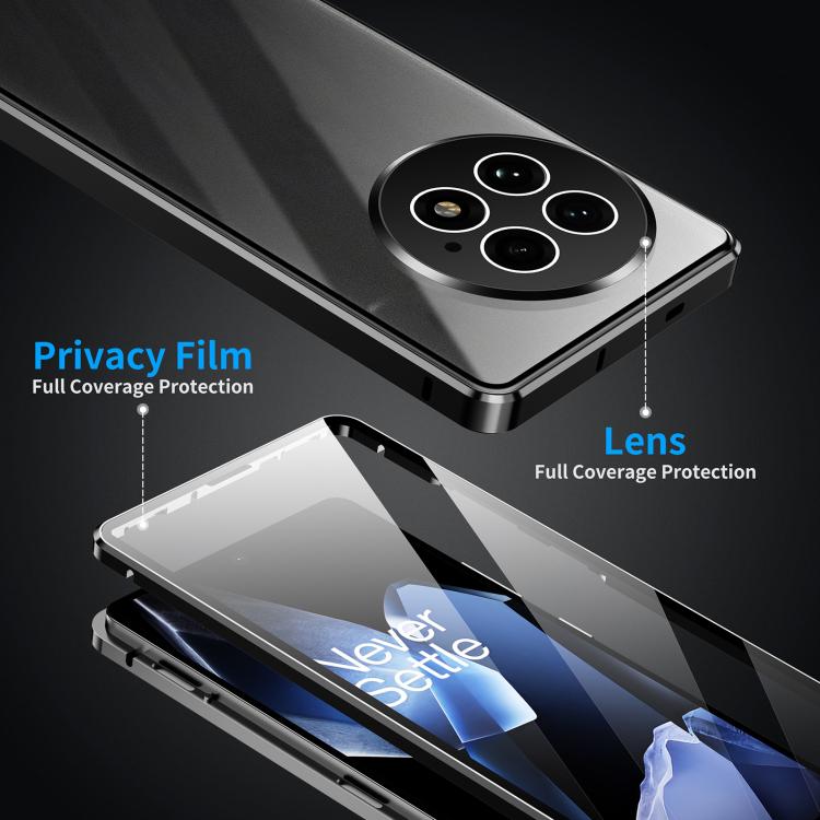 Funda de Vidrio Templado HD Magnética para OnePlus 13 (Negra)