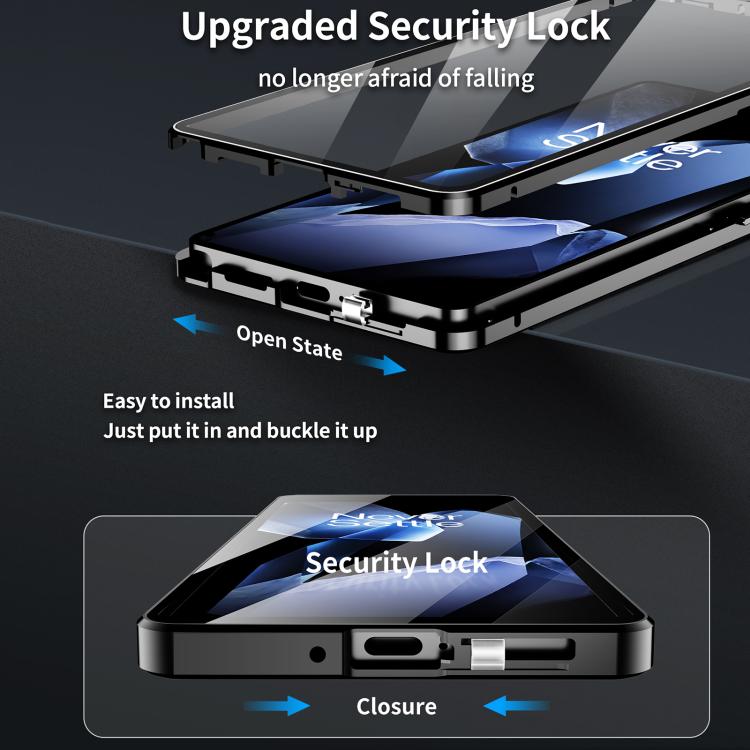 Funda de Vidrio Templado HD Magnética para OnePlus 13 (Azul)