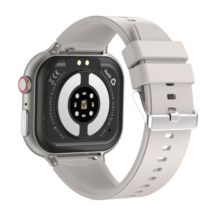 Reloj Inteligente Tk17 con Correa de Silicona y Pantalla Horizontal 1,91" Compatible con ECG (Gris)