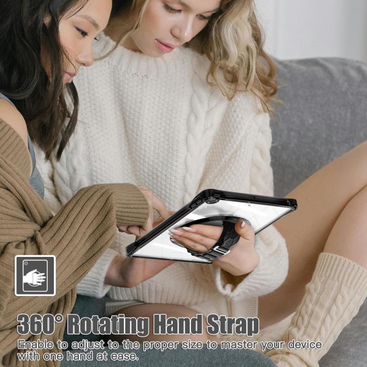 Funda híbrida TPU con soporte giratorio para iPad 10.2 (2021/2020/2019) (Negra)