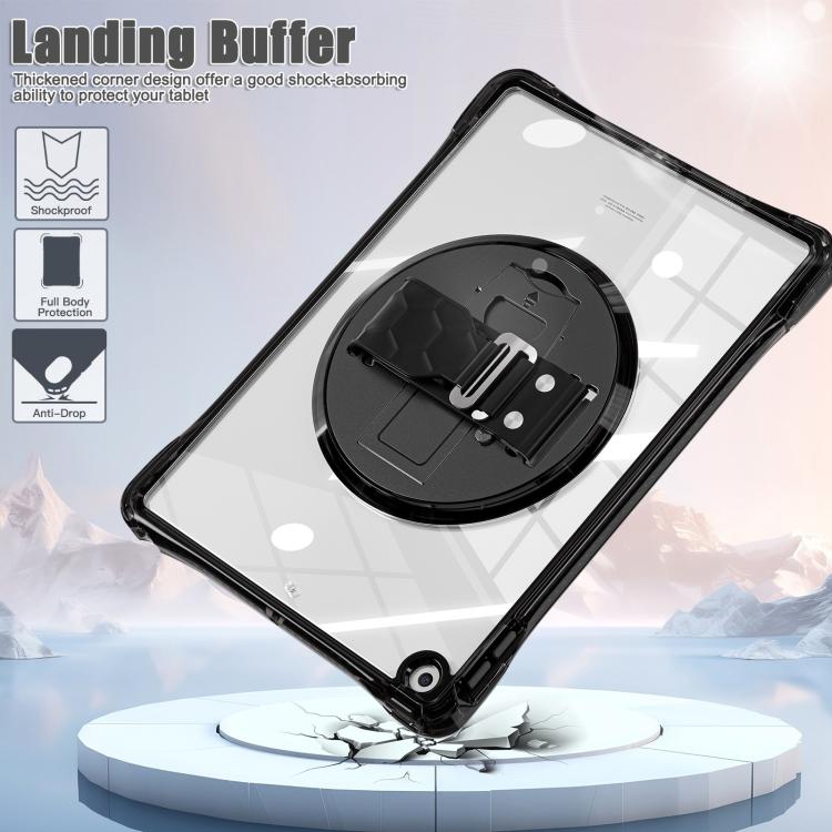 Funda híbrida TPU con soporte giratorio para iPad 10.2 (2021/2020/2019) (Negra)