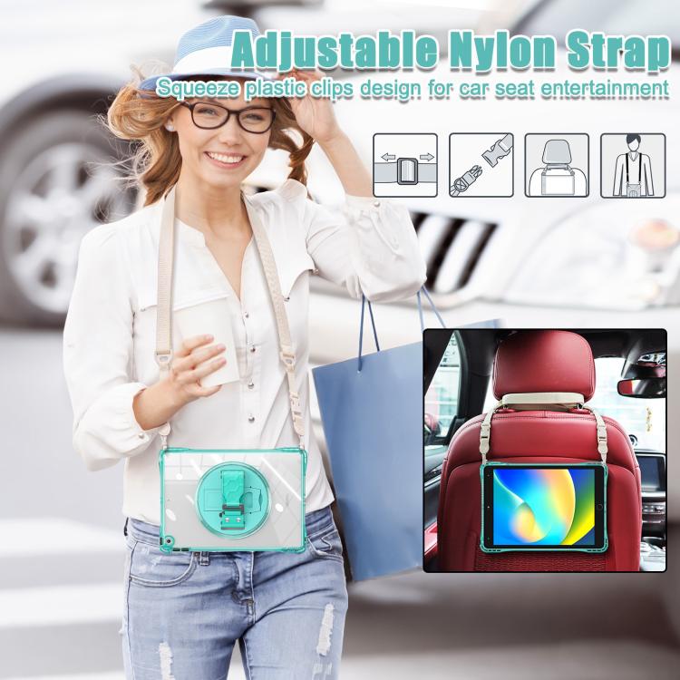 Funda híbrida TPU Transparente con Soporte Giratorio para iPad 10.2 (2021/2020/2019) (Verde Claro)