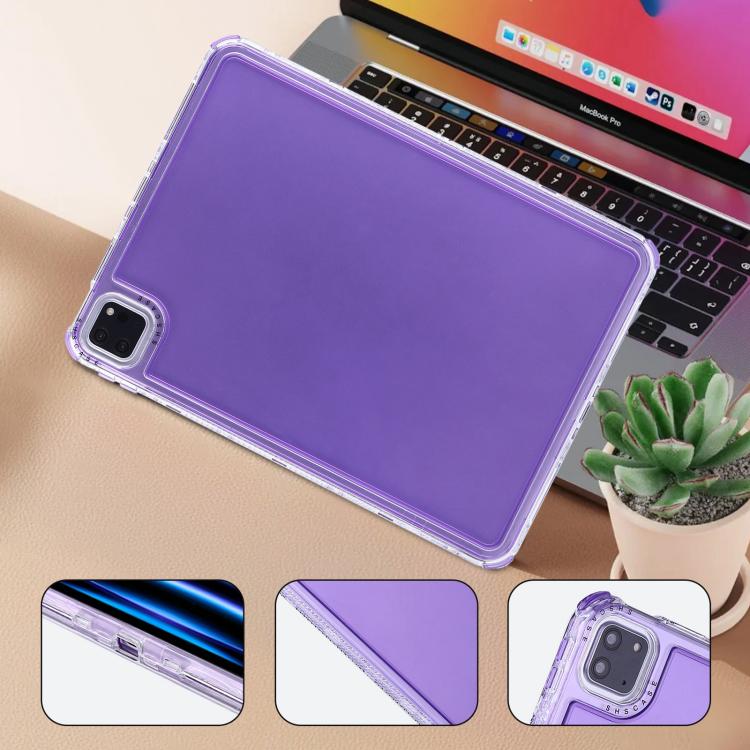Funda Híbrida TPU y PC 3 en 1 para iPad Air 13 (2024) y Pro 12.9 (2022) (Morada)