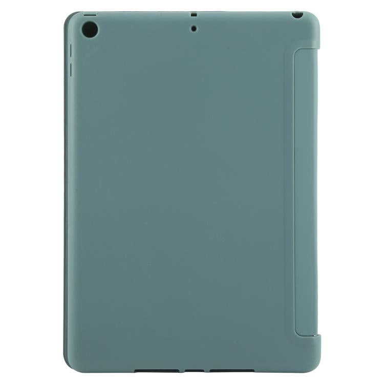 Funda de Cuero Gebei para iPad 10.2 2021/2020/2019 con Tapa a Prueba de Golpes y 3 Pliegues (Verde Oscuro)