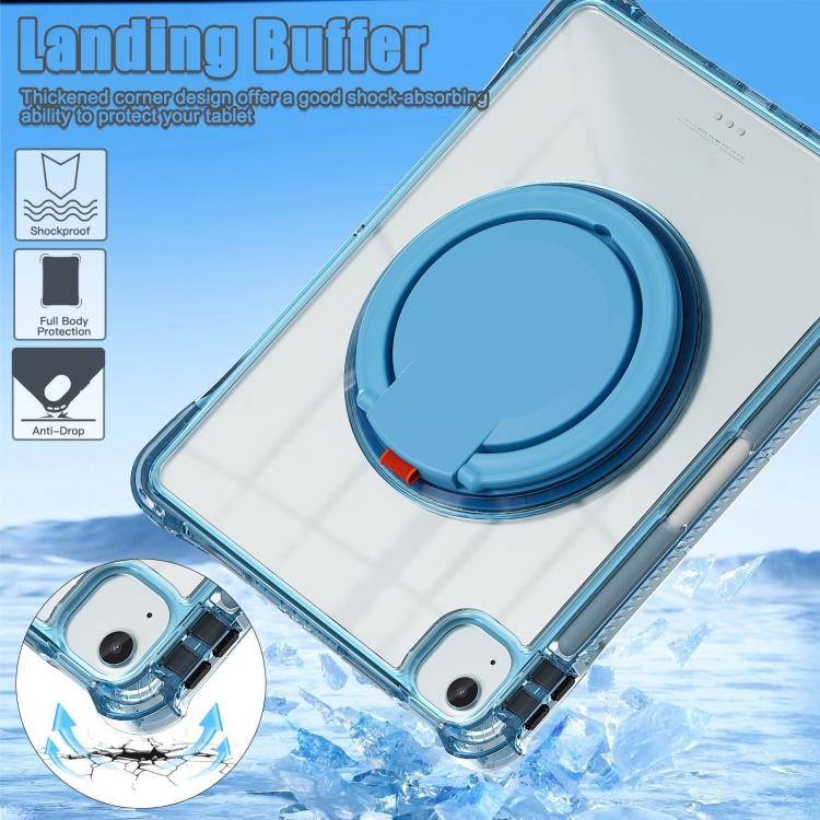 Funda híbrida TPU para iPad Air 13 (2024/2025) con asa giratoria (Azul Claro)