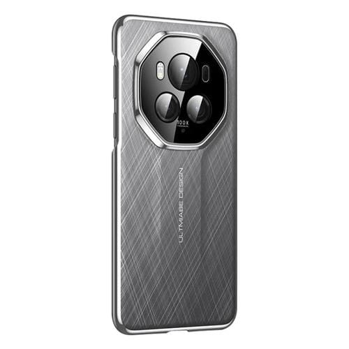 Funda para Teléfono Honor Magic6 Pro con Pintura de Cuero Liso y Diseño Imitación Ultimate (Gris)