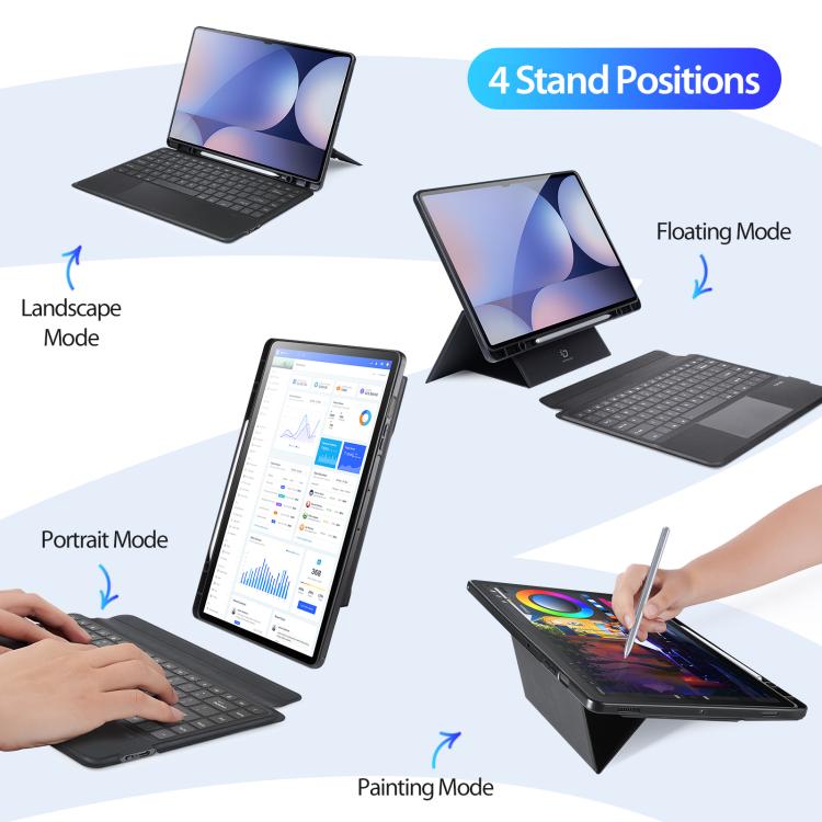 Funda con Teclado Magnético Inalámbrico Bluetooth Dux Ducis DK Series para Samsung Galaxy Tab S10 Ultra (Negro)