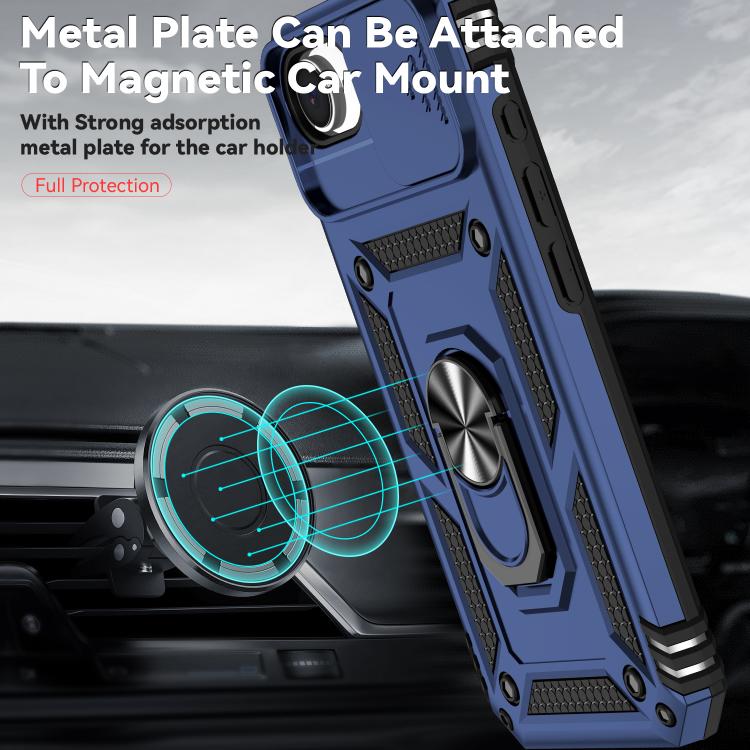 Funda para Teléfono Camshield iPhone 16E Soporte Deslizante (Azul)