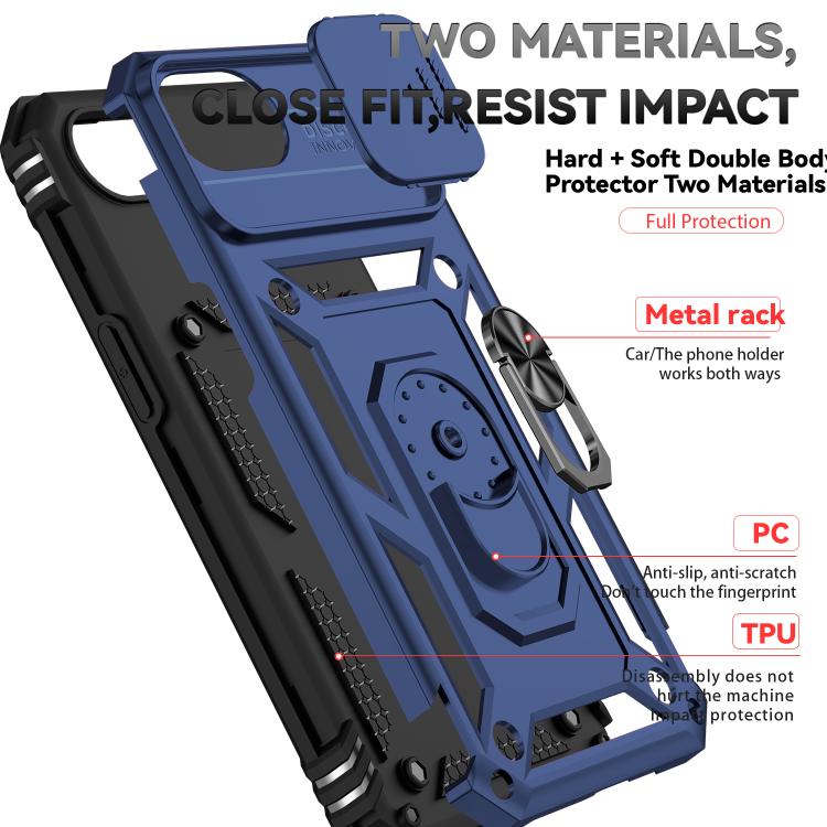 Funda para Teléfono Camshield iPhone 16E Soporte Deslizante (Azul)