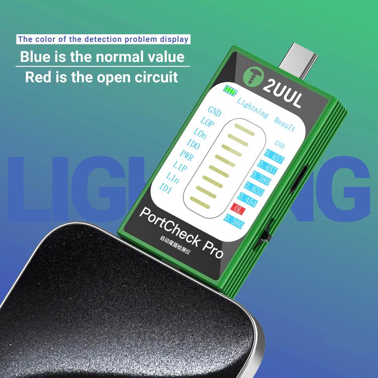 Detector Automático de Enchufes Traseros con Interfaz de Iluminación y Tipo C 5 V 2 A 2Uul Pw31 Portcheck Pro