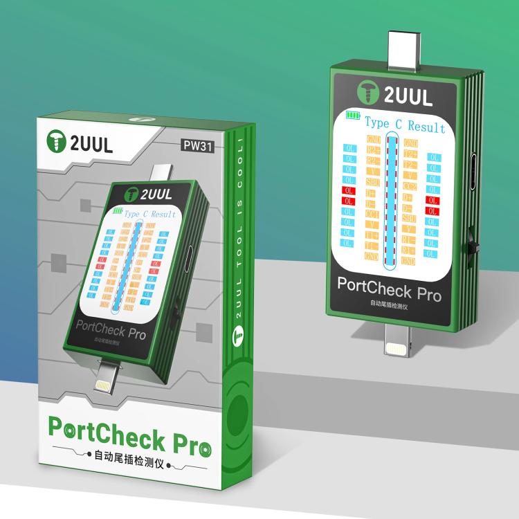 Detector Automático de Enchufes Traseros con Interfaz de Iluminación y Tipo C 5 V 2 A 2Uul Pw31 Portcheck Pro