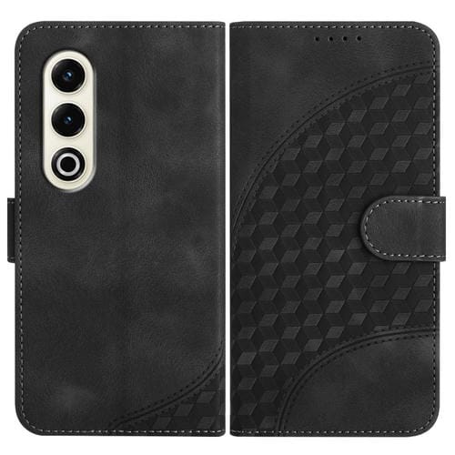 Funda de Cuero con Relieve Cabeza de Elefante para Itel S25 con Cordón (Negro)