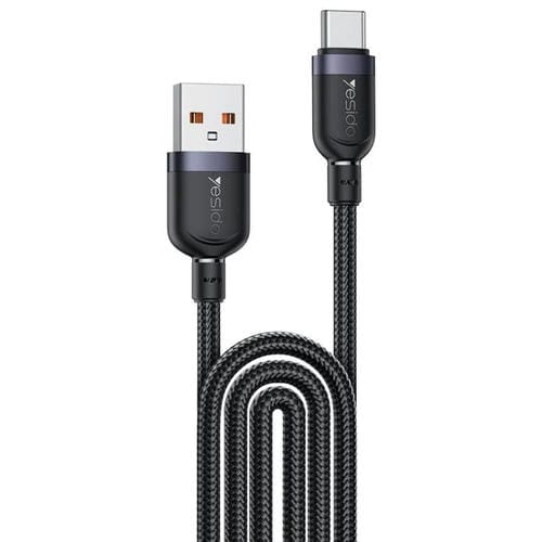 Cable de Carga Rápida USB A a Tipo C Yesido 3 A 3 m (Negro)