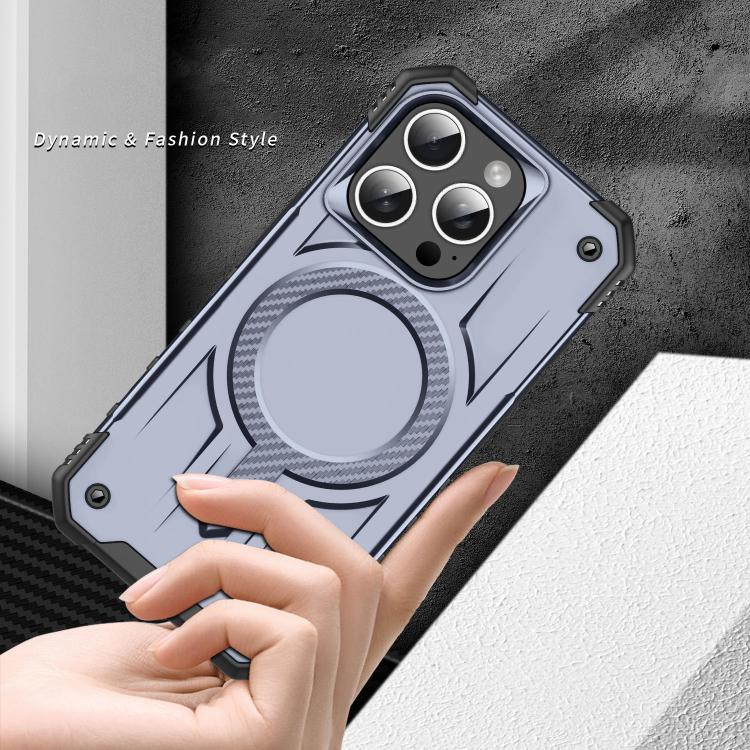 Funda híbrida TPU y PC Straship Magsafe para iPhone 14 Pro (Gris)