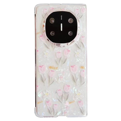 Funda Protectora Huawei Mate X6 con Diseño de Flores y Textura (Tulipán)