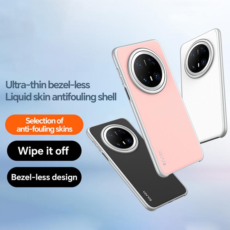Funda para Teléfono Sulada Skin Feel Cuero Líquido a Prueba de Golpes para Huawei Mate 70 Pro (Blanca)