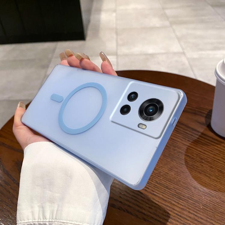 Funda para Teléfono OnePlus Ace con Protección Contra Frío y Hielo y Magsafe para PC (Azul Transparente)