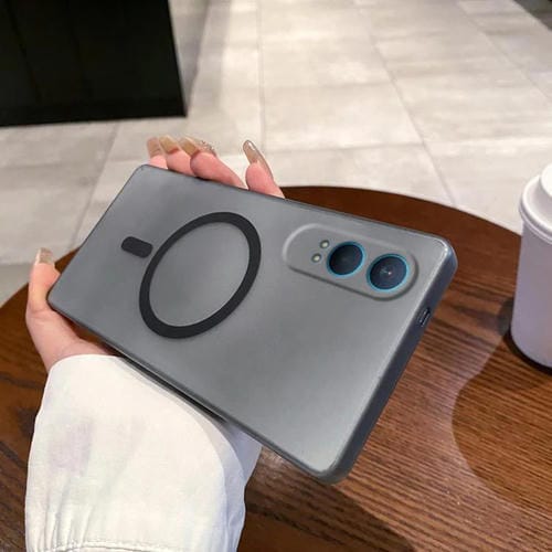 Funda para OnePlus Nord CE 4 Lite 5G con Protección Contra Frío, Hielo, Orificio Fino y Magsafe (Negro Transparente)