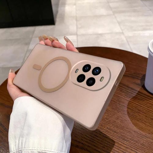 Funda para Teléfono Huawei Nova 13 Pro con Orificio Fino y Protección Niebla Hielo Magsafe (Dorada)