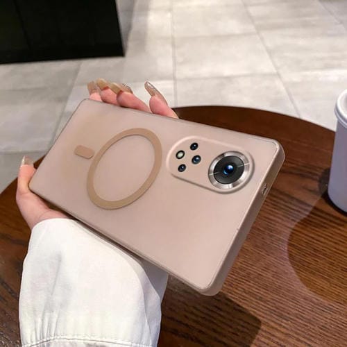 Funda para Teléfono Honor 50 Pro con Protección contra Frío e Hielo y Orificios Finos Magsafe (Dorada)