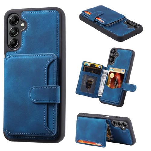 Funda para Teléfono Samsung Galaxy A56 5G con Tarjetero Antirrobo Rfid Skin Feel Dream (Azul Pavo Real)