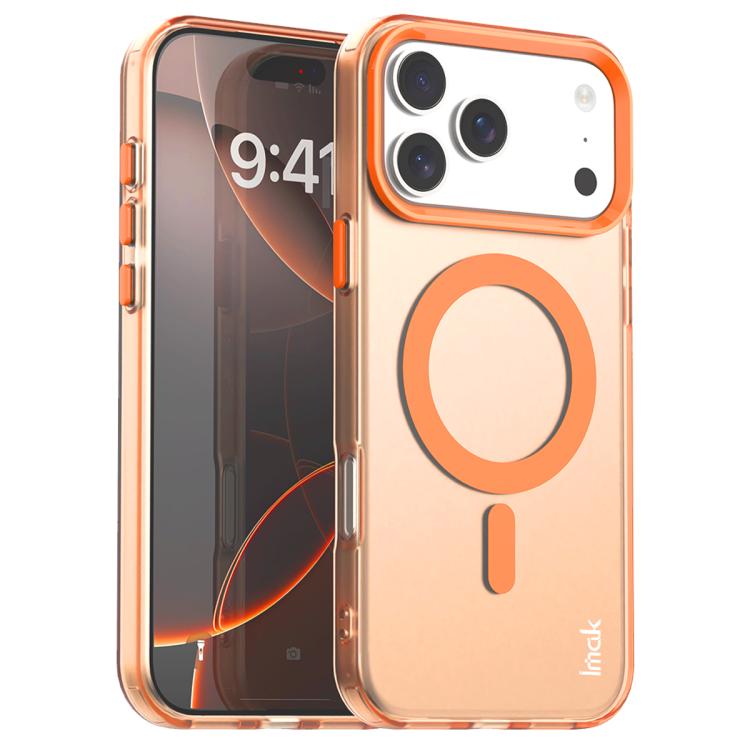Funda IMAK Candy Series MagSafe a prueba de golpes para iPhone 17 Pro Max (naranja)