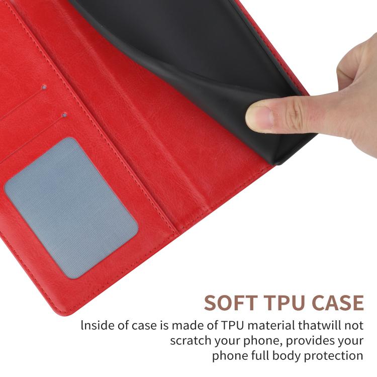 Funda Cuero con Tapa Patrón Y para Tecno Spark 30C 5G (Rojo)