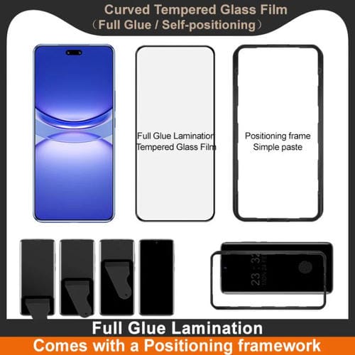 Película de Vidrio Templado Curvo Imak 3D para Huawei Nova 12 Pro con Pegamento Completo