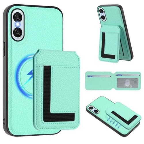 Funda para Sony Xperia 10 Vi Cx01 con Tarjetero Magnético Desmontable Magsafe (Verde Menta)