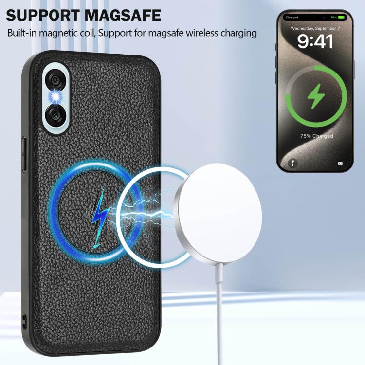 Funda para Sony Xperia 10 Vi Cx01 con Tarjetero Magnético Magsafe Desmontable (Negra)