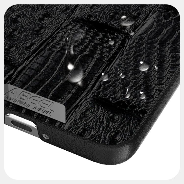 Funda Huawei Nova Flip Abeel Beast Pattern 6D Cuero Genuino Magsafe con Microrrelieve (Marrón)