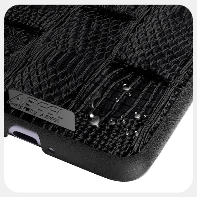 Funda de Piel Auténtica Magsafe con Micrograbado 6D Abbeel Beast Pattern para Huawei Pocket 2 (Verde)