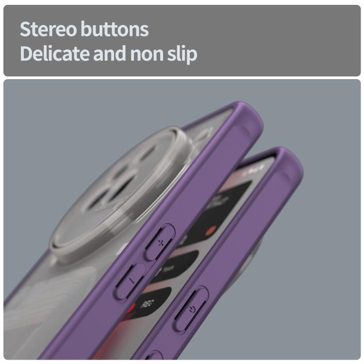 Funda híbrida TPU y PC para teléfono 3A Pro Fan Dun Series (Morado)