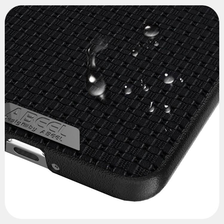 Funda de Cuero con Micro Relieve Abeel Ruyi 6D para Huawei Nova Flip (Negro)