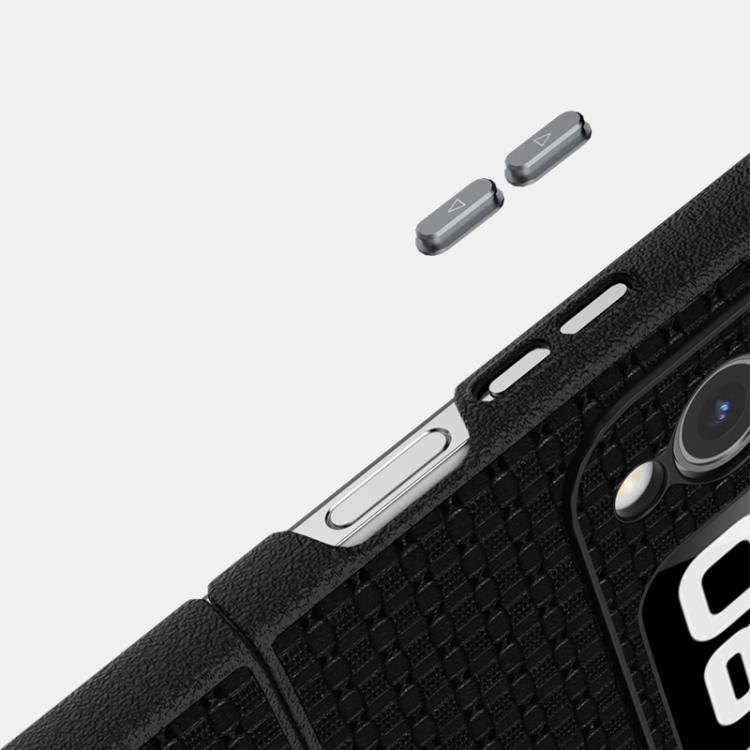 Funda de Cuero con Micro Relieve Abeel Ruyi 6D para Huawei Nova Flip (Negro)