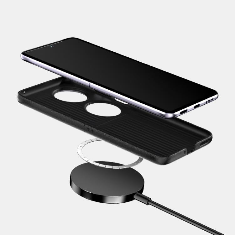 Funda de Cuero con Micro Relieve 6D y Magsafe para Huawei Pocket 2 (Verde)