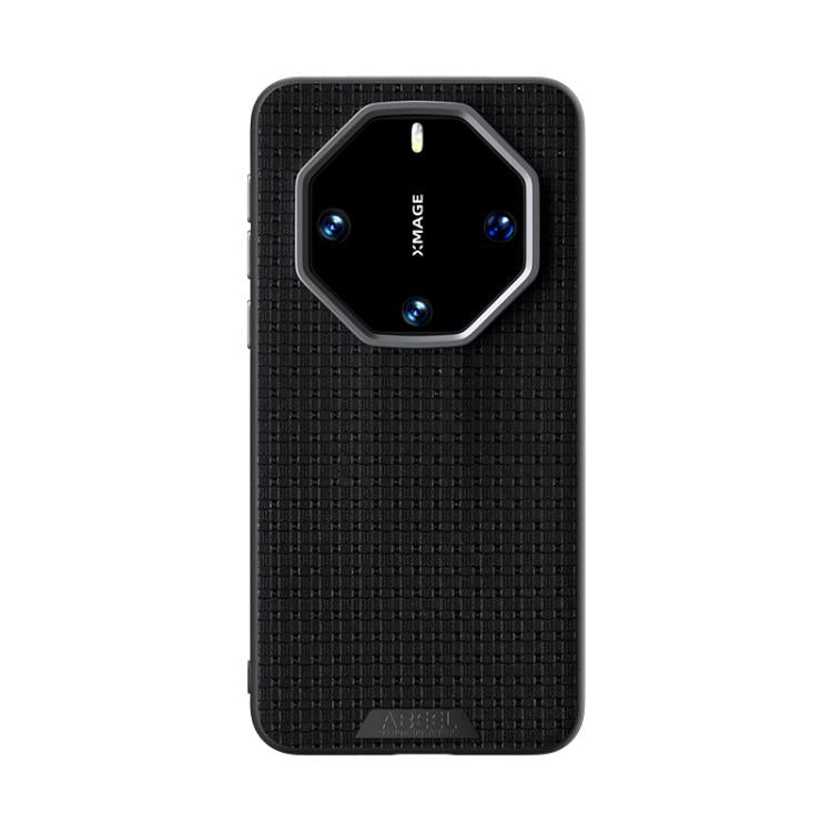 Funda de Piel con Microrelieve 6D para Huawei Mate 60 Rs Ultimate (Negra)