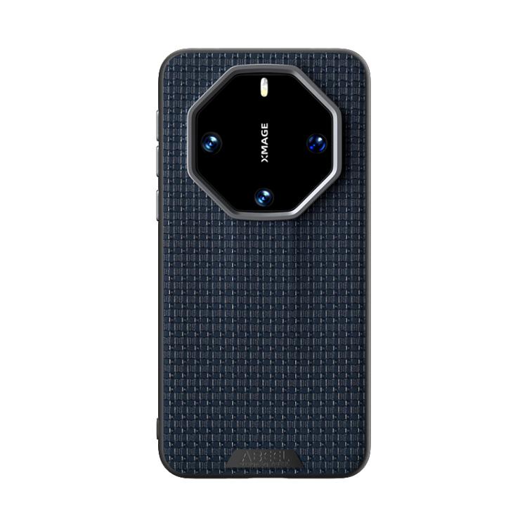 Funda de Piel con Microrelieve 6D para Huawei Mate 60 Rs Ultimate (Azul)