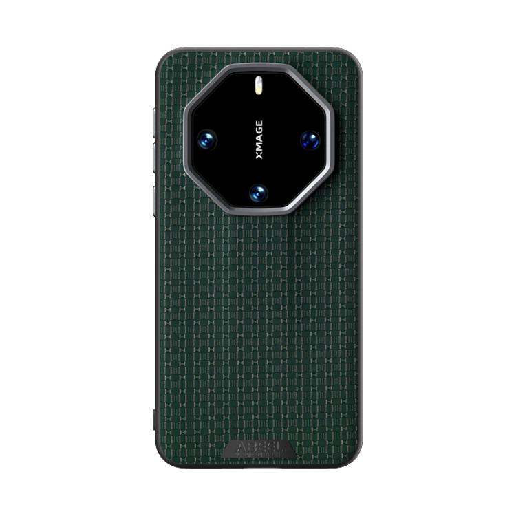 Funda de Cuero con Micro Relieve 6D para Huawei Mate 60 Rs Ultimate (Verde)